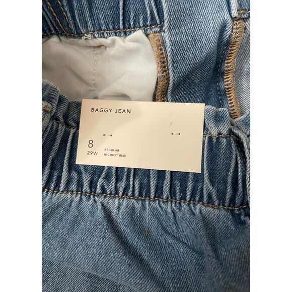 AMERICAN EAGLE Elastic waist, Baggy Jean size 8, NO. 3685 - Picture 6 of 8